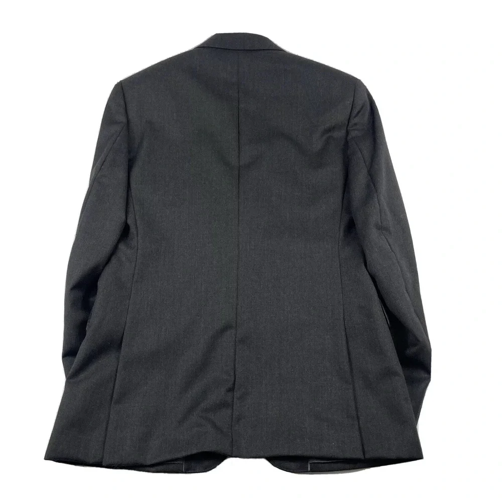 Hardy Amies‎ Gray Charcoal 38R Wool PRESENT Mens Blazer NWOT
